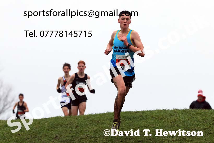 Boys under-15s 2023 North Eastern Cross Country Champs., Temple Park, South Shields. Photo: David T. Hewitson/Sports for All Pics